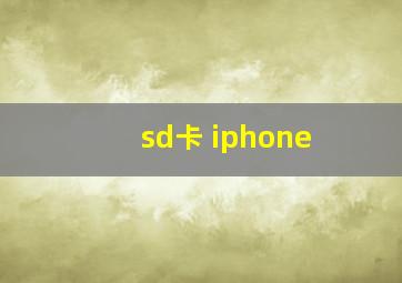 sd卡 iphone